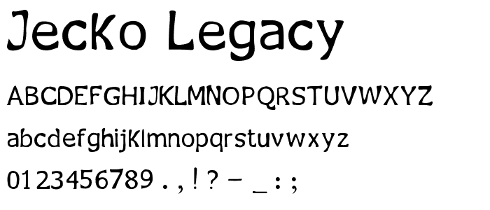 Jecko Legacy font
